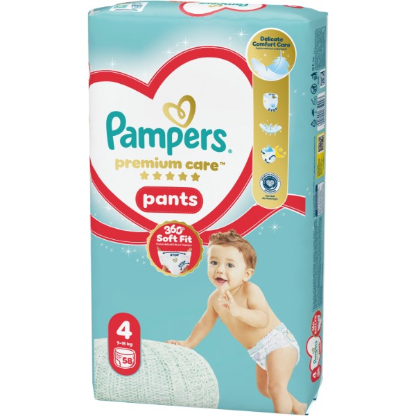 Фото - Одноразовые подгузники-трусики Pampers Premium Care Pants Размер 4 (9-15 кг) 58 шт. (80836077)